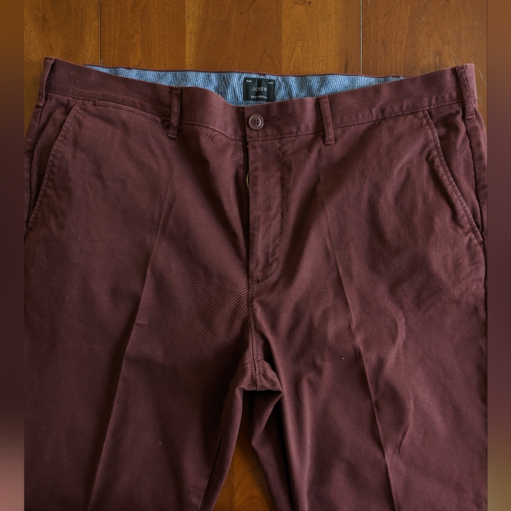 J. Crew burgundy chinos 38/32